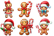 Watercolor Gingerbread Man Clipart, an Illustration by Designworld (Thumbnail 3 of 6)