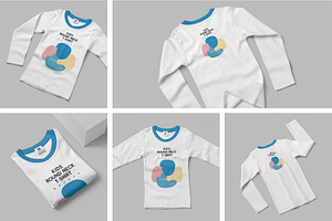 Kids Full Sleeve Tshirt Mockups, a Shirt Mockup by megostudi0