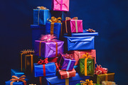 86 Gift boxes with ribbons and bows, a Holiday Photo by Handmadefont (Thumbnail 20 of 90)