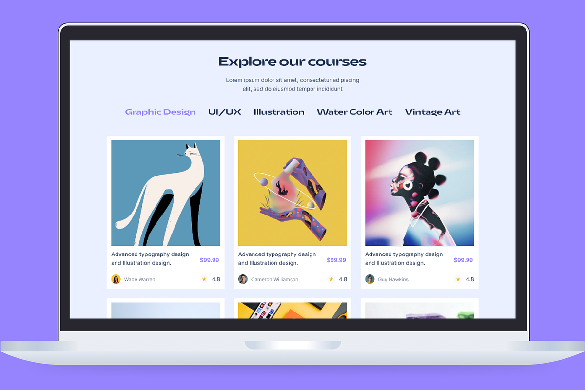 E-Learning Landing page Design, a Landing Page Template by UiDex (Photo 4 of 4)