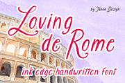 Loving de Rome, a Handwritten Font by Tanondesign (Thumbnail 1 of 6)