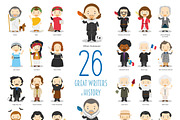 26 Great Writers of History, an Education Illustration by asantosg (Thumbnail 1 of 10)