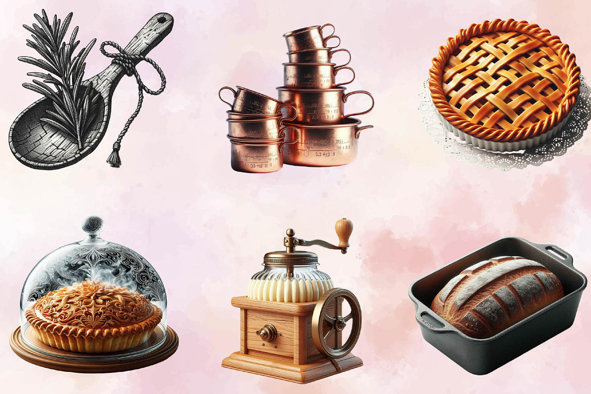 Vintage Baking Sublimation Clipart, an Illustration by SVGArt (Photo 5 of 8)