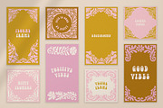 Groovy flowers - vector elements, a Background Graphic by venimo (Thumbnail 2 of 6)