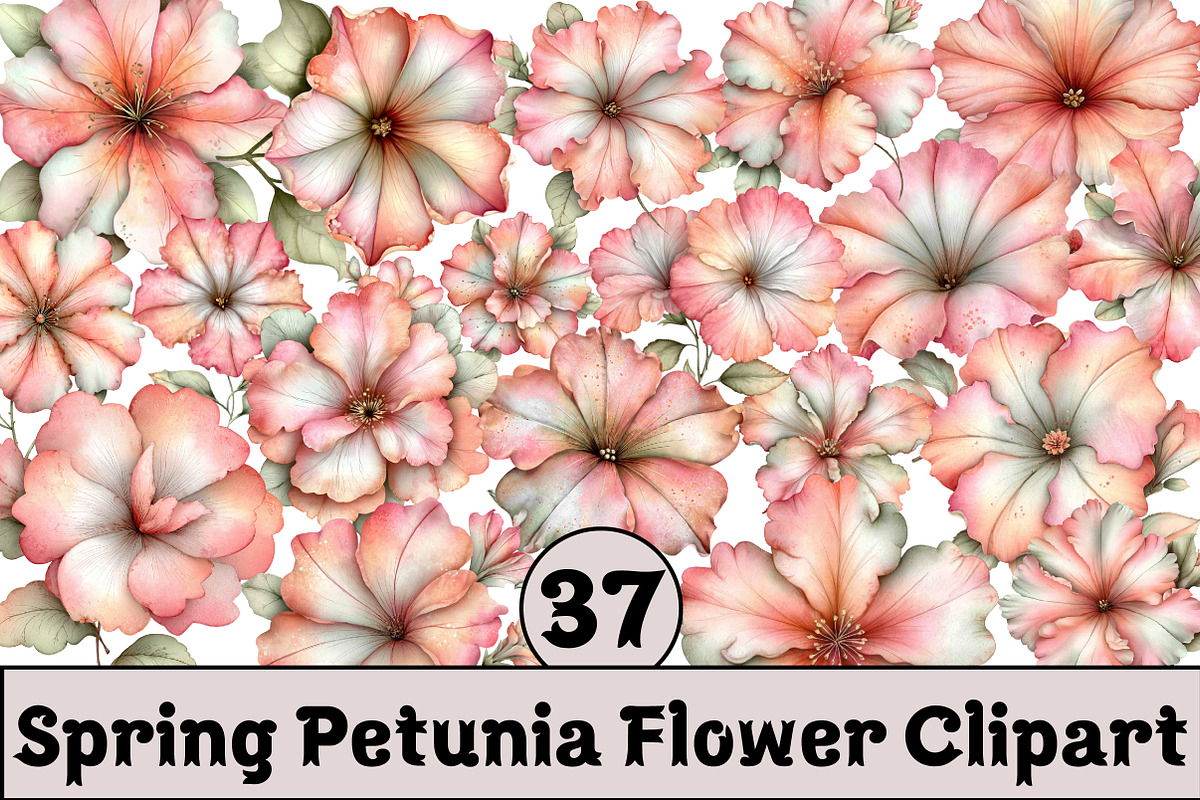 Spring Petunia Flower Clipart, an Illustration by Design Market (Photo 1 of 4)