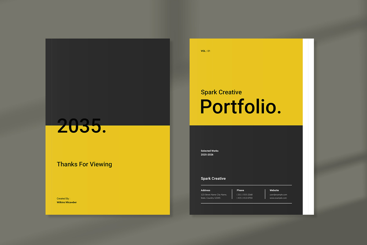 Works / Design Portfolio Template, a Brochure Template by Spark_Creative (Photo 10 of 11)