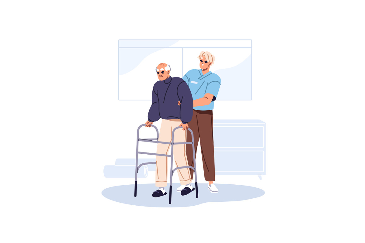 Rehabilitation, physiotherapy set, a Healthcare Illustration by PaperTrident (Photo 7 of 11)