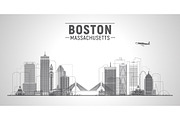 Boston Massachusetts skyline, an Illustration by Sky and glass (Thumbnail 5 of 6)