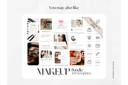 100 Beige MakeUp Social Media Posts, a Social Media Template by PatternLab. (Thumbnail 9 of 9)