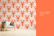 Lobster - Repeat Patterns Collection, a Pattern Graphic by Julia M. Watercolor (Thumbnail 7 of 10)