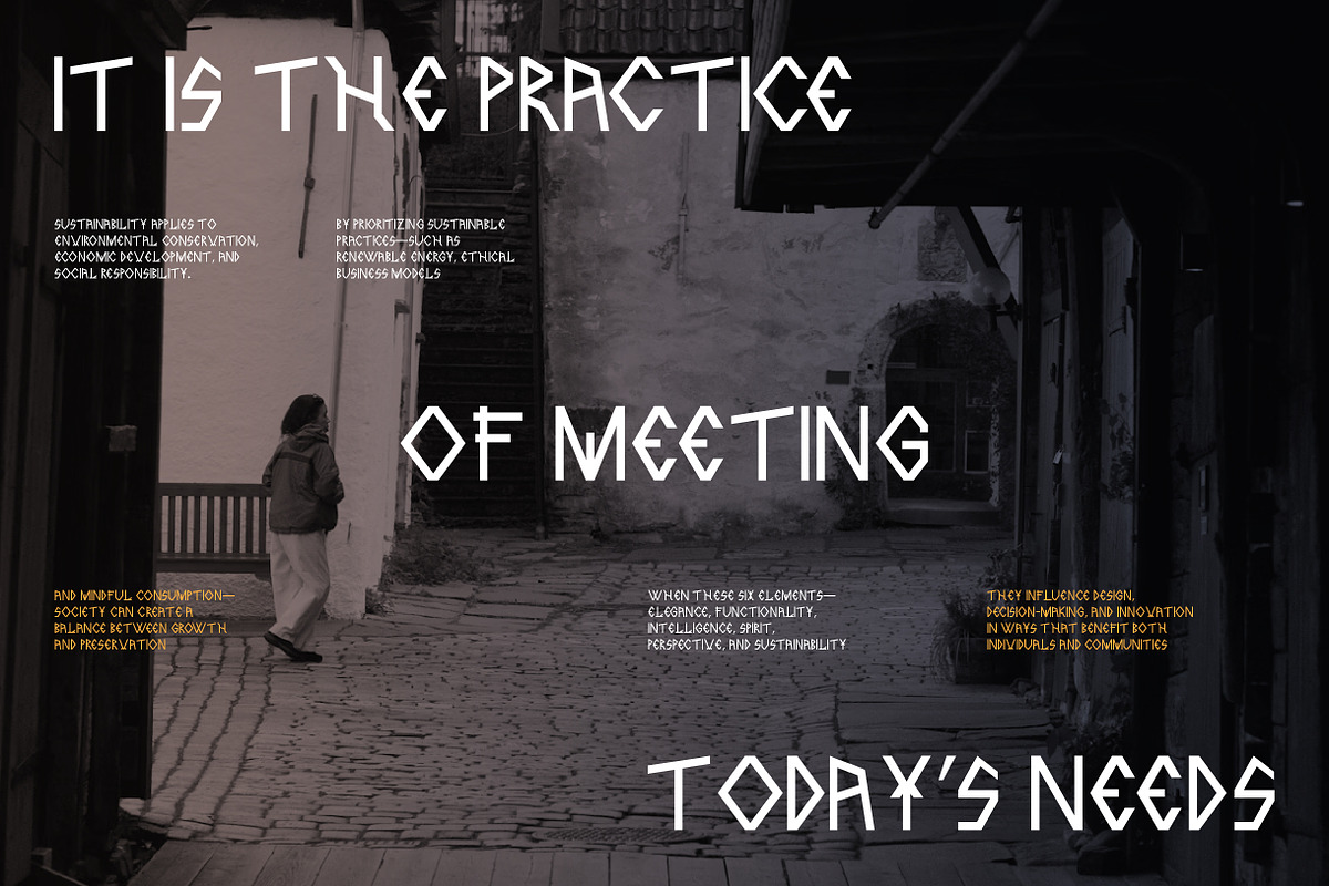 Graurinko Nordic Display Font, a Sans Serif Font by Vadovastd (Photo 4 of 7)
