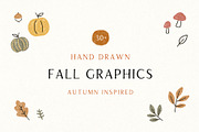 Hand Drawn Fall Autumn Graphics, a Texture Illustration by Minna May Design (Thumbnail 1 of 2)