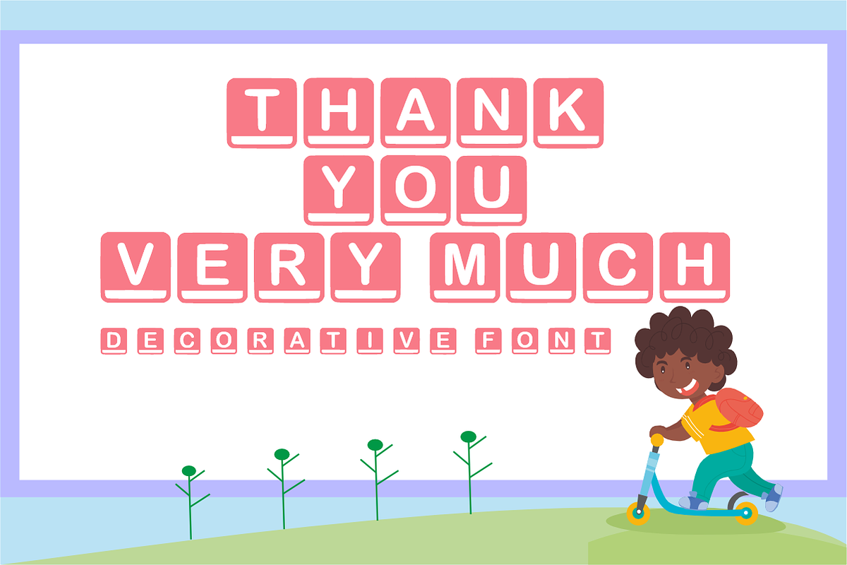 Button Style - Playful Block Font, a Symbol Font by KiddoGlyphs Studio (Photo 6 of 6)