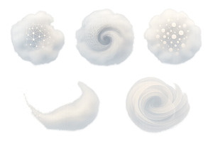 Cloud formations represented with, an Illustration by ZinetroN