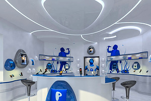 Modern Mobile Shop Interior