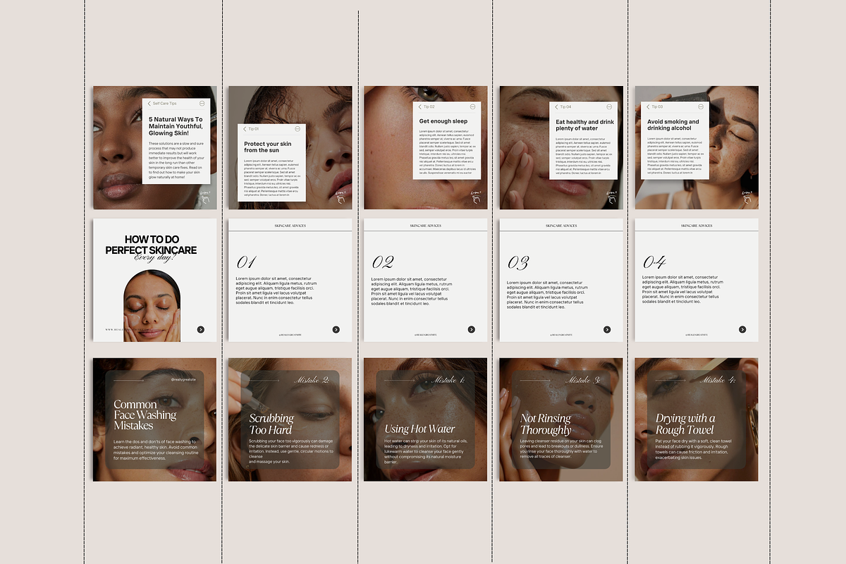 Skincare Instagram Carousel Template