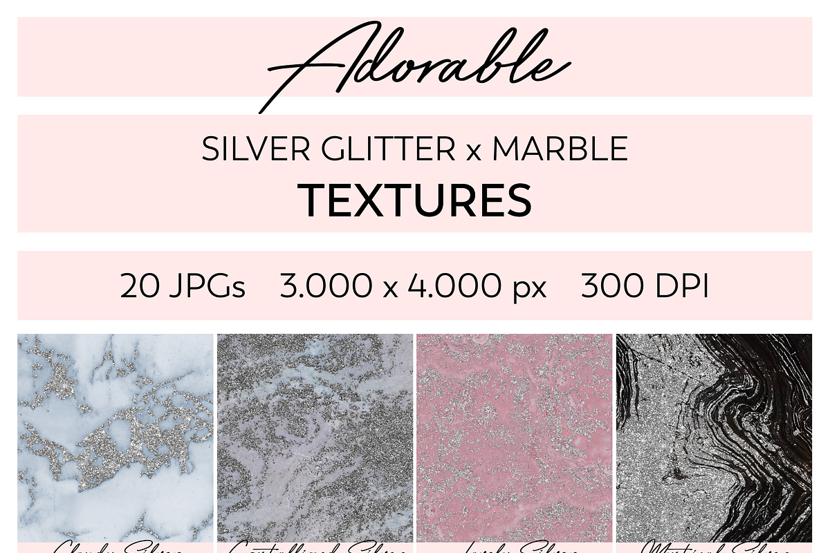 Adorable Glitter x Marble Textures, a Texture Graphic by U + Me Studio (Photo 8 of 8)