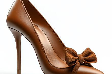 Elegant Brown Leather High Heel Shoe, a Beauty & Fashion Photo by Pixeness