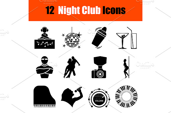 Set Of Night Club Icons