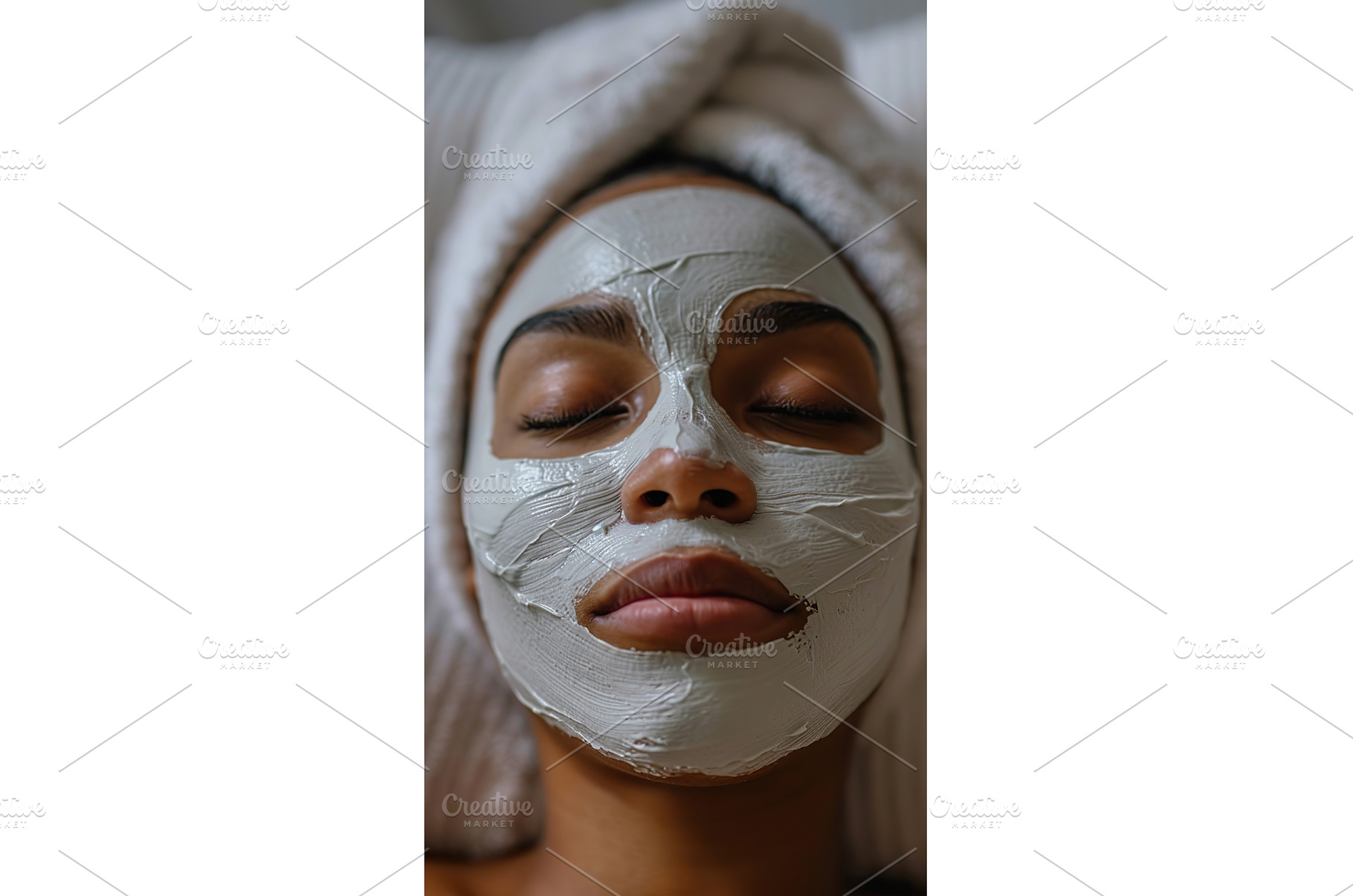 Woman with clay mask lying down, a Beauty & Fashion Photo by Lermont51