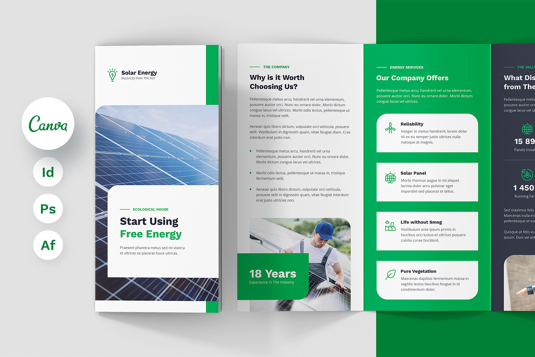 Solar Energy Brochure Tri-fold Canva