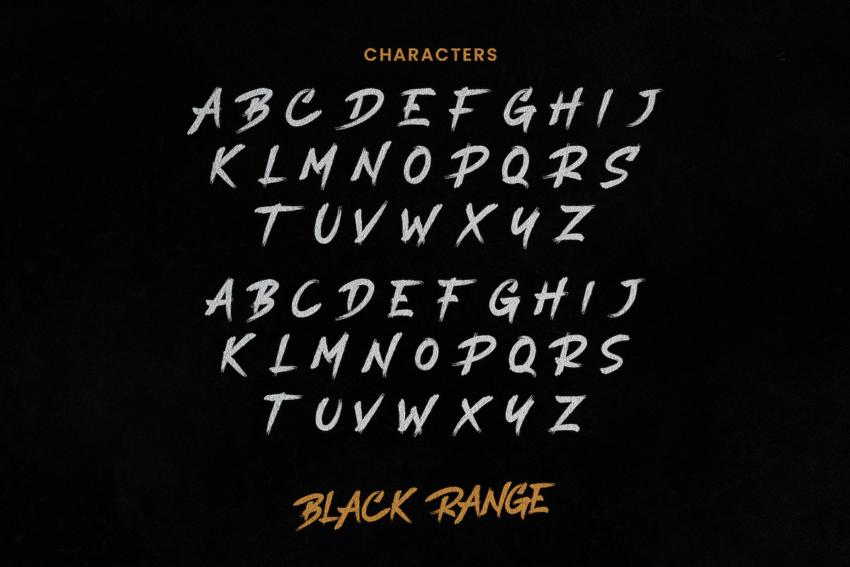 Black Range Brush Font, a Handwritten Font by Maulana Creative (Photo 5 of 10)