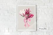 Magnolia Clipart Set, a Seasonal Illustration by Leonaa art (Thumbnail 6 of 10)