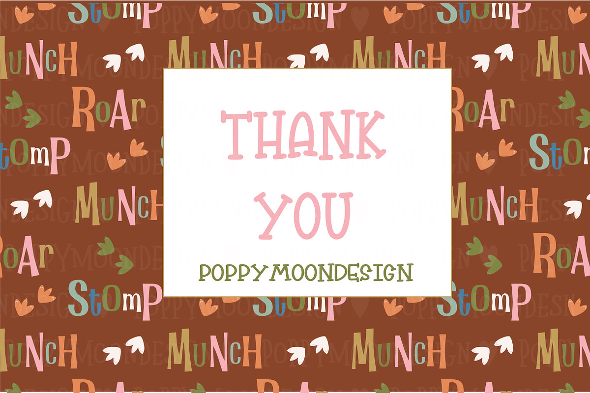 Dino Buddies clipart & paper set, an Animal Illustration by Poppymoondesign (Photo 5 of 5)
