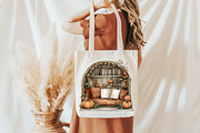 Autumn Clipart Cozy Cottage, an Illustration by Pixels.Craft (Thumbnail 6 of 6)