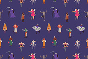 Halloween people set + patterns, a Person Illustration by Good Studio (Thumbnail 14 of 19)