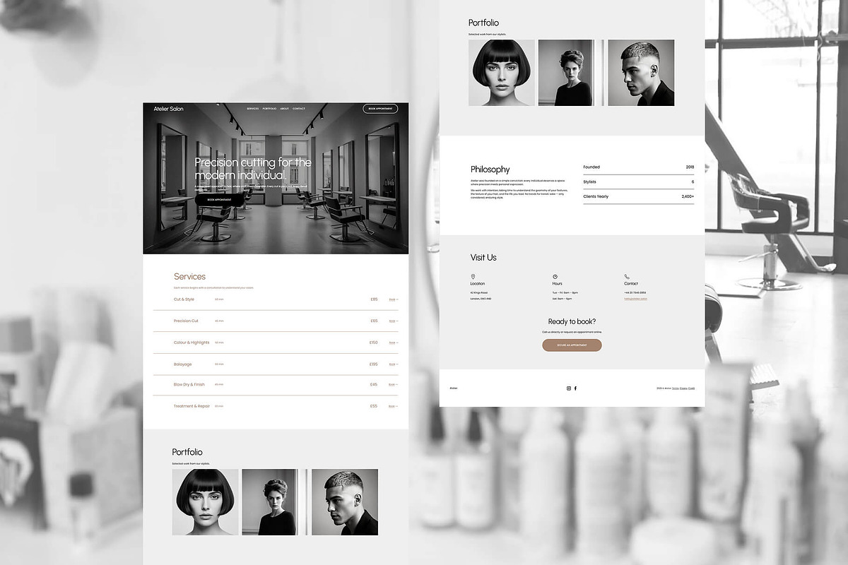 Atelier Salon - Website Template, a Squarespace Template by Gem Media (Photo 3 of 5)