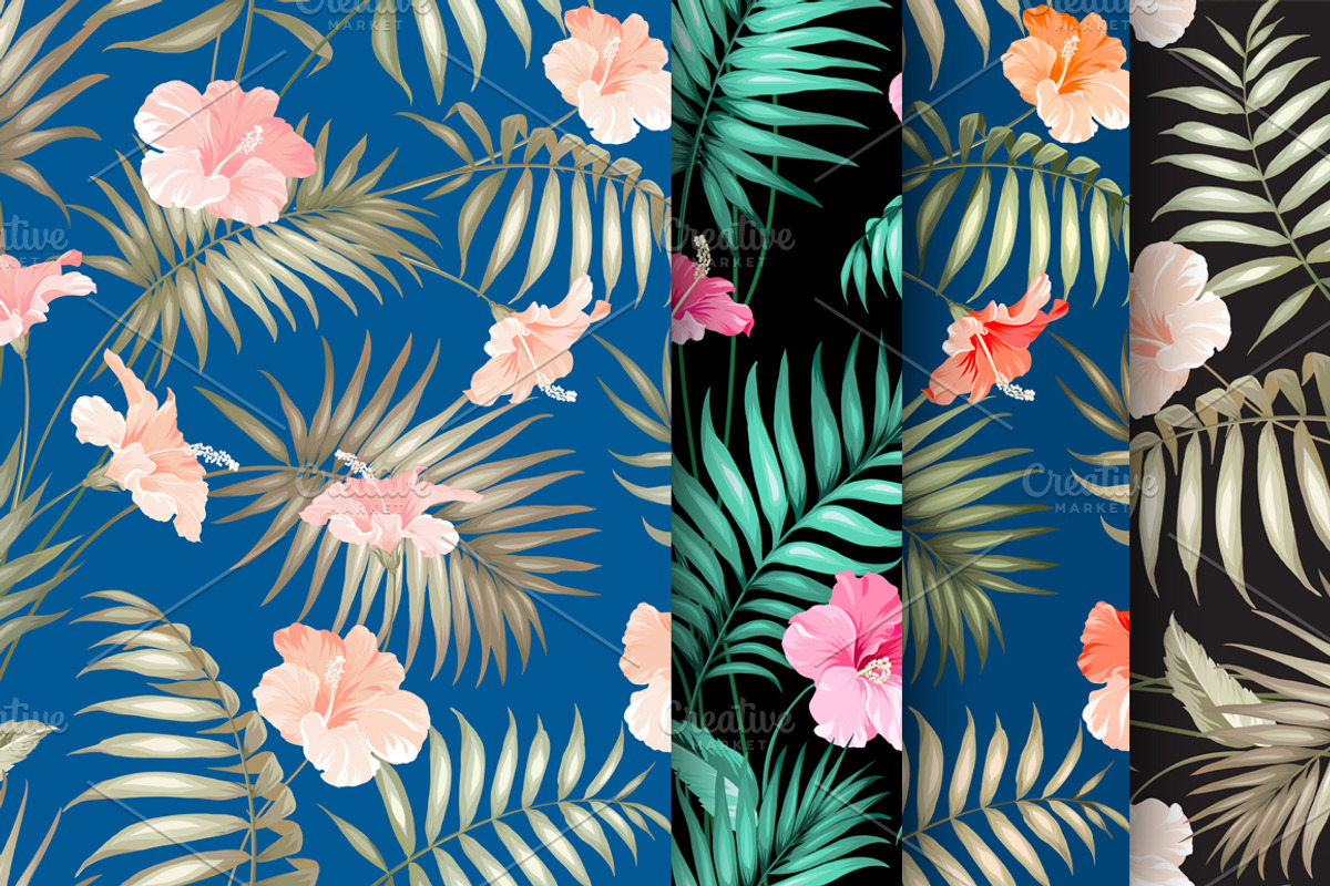 Collection of tropical patterns., a Pattern Graphic by Kotkoa (Photo 2 of 3)