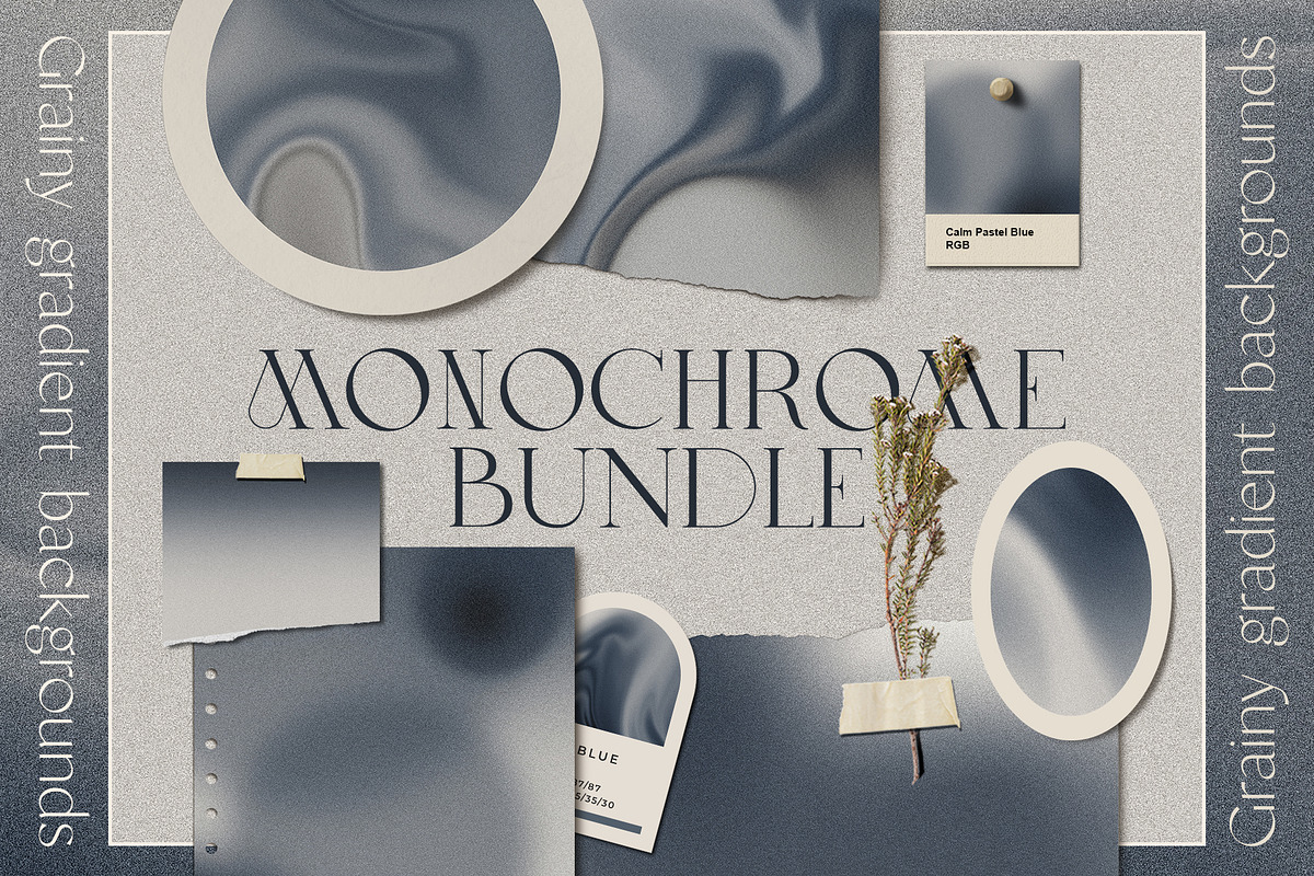 BUNDLE Monochrome Gradient Textures, a Texture Graphic by Oksana Trygub (Photo 1 of 24)
