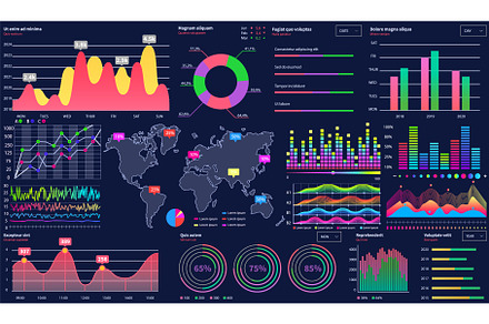 Market diagrams. Graphic information