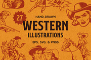 Western Illustrations Retro Bundle, a Graphic by FM Era Studio (Thumbnail 1 of 6)