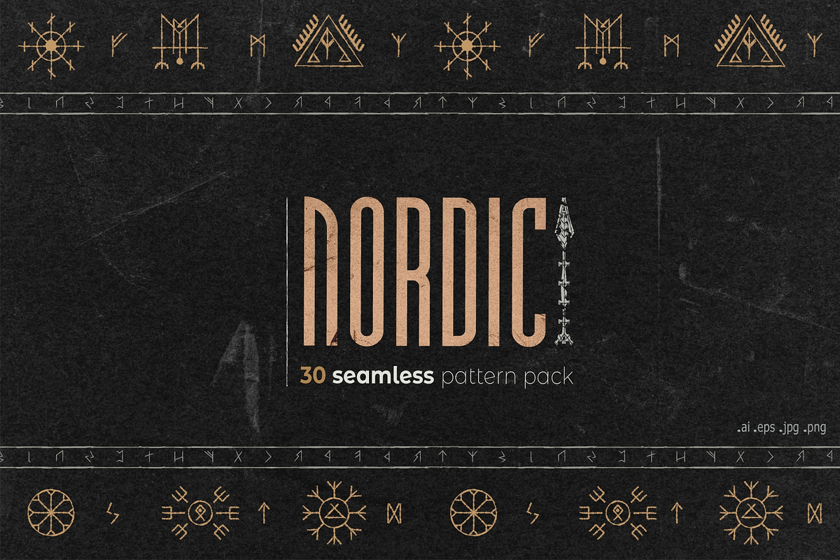 Nordic seamless pattern pack, a Pattern Graphic by Gudiny (Photo 1 of 18)