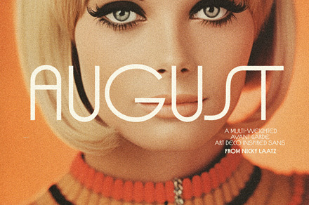 AUGUST DecoSans Multi-weight Family, a Sans Serif Font by Nicky Laatz