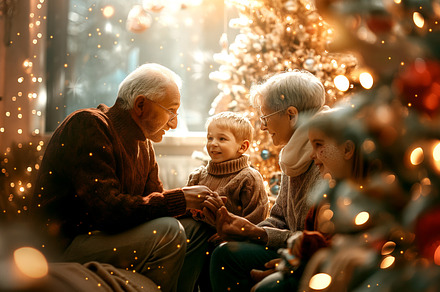 Generations Unite for Cozy Christmas, a Holiday Photo by Ocean Digital Art