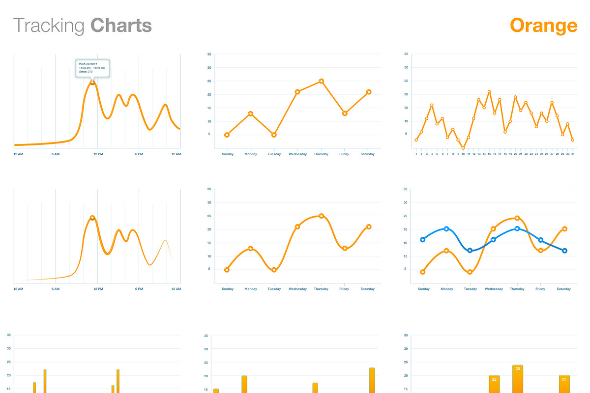 Tracking Charts, a Graphic by Loudoun Design Co.