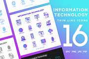 Information Technology Icons Set, an Outline Icon by Alex Blogoodf (Thumbnail 1 of 7)