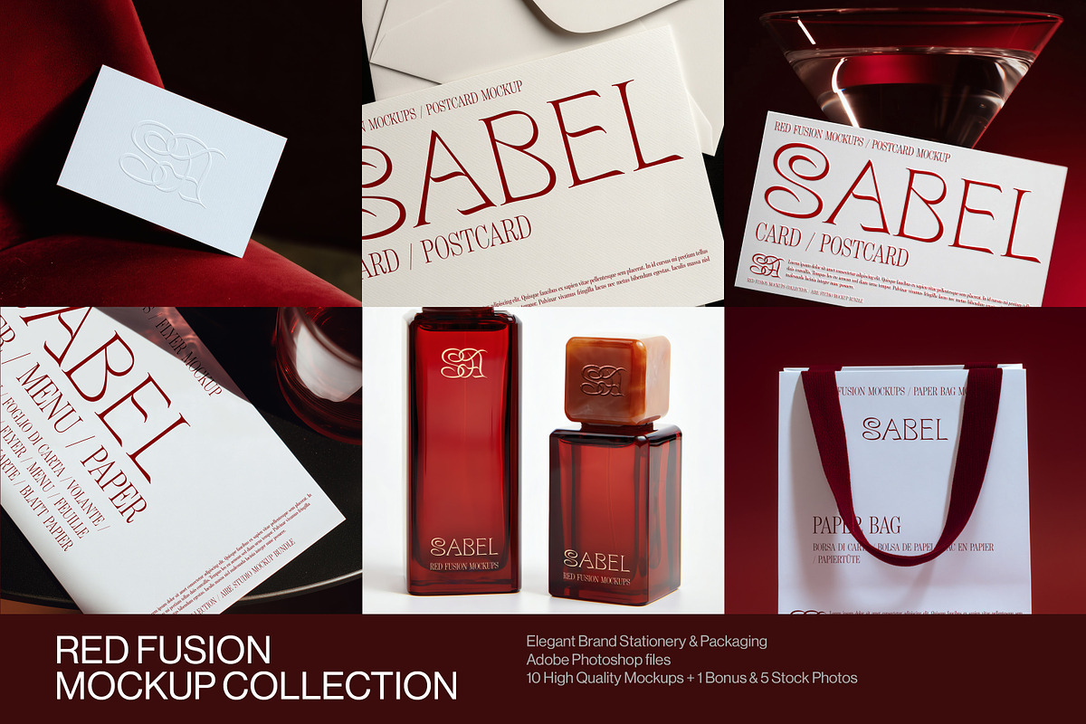 Sabel Branding Stationery Mockups, a Mockup by Aire Studio (Photo 1 of 7)