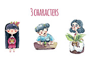 Funny Plants. Watercolor, a Decorative Illustration by talloshau's illustrations (Thumbnail 3 of 9)
