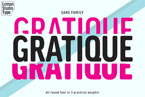 Gratique, a Sans Serif Font by Lemon Studio Type