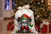 Grumpy Christmas panda clipart, an Animal Illustration by AnetArtStore (Thumbnail 7 of 7)