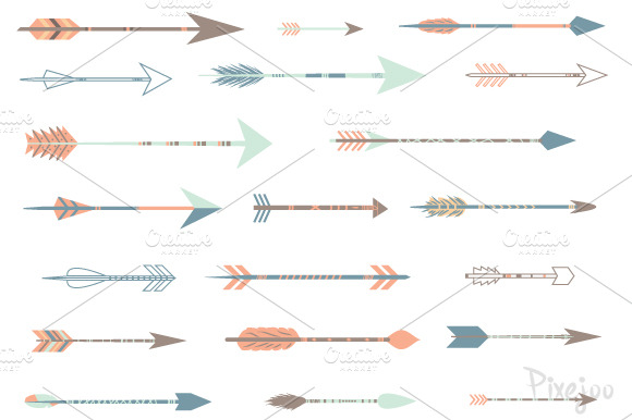 Arrow Clipart Set in Vector and PNG preview 2