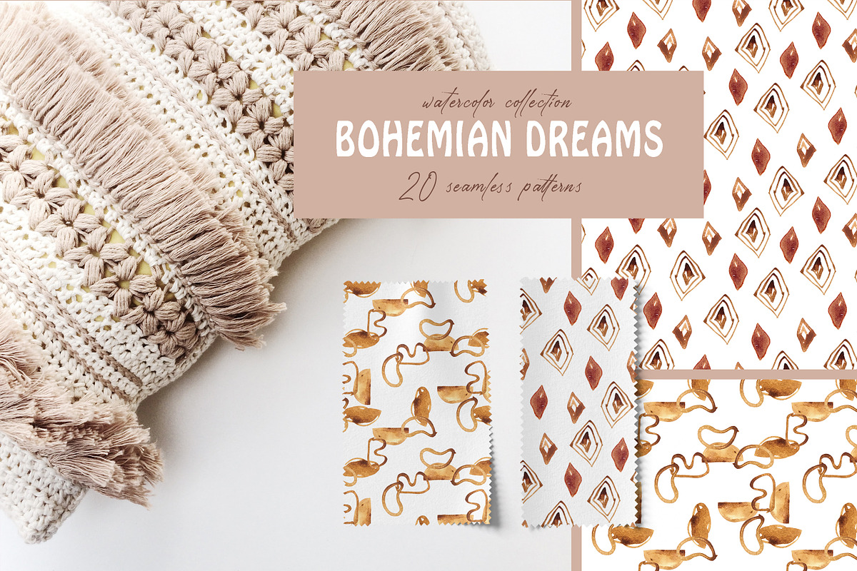 SALE! Bohemian  seamless patterns, a Pattern Graphic by Tiana Geo (Photo 4 of 12)