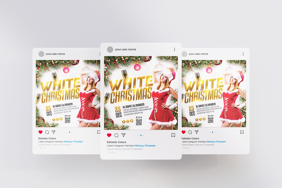 Christmas Party Flyer (Editable), a Flyer Template by Creativpixl (Photo 2 of 4)