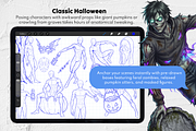 Halloween Male Poses, a Brush Add-On by Selentaori Studio (Thumbnail 5 of 13)