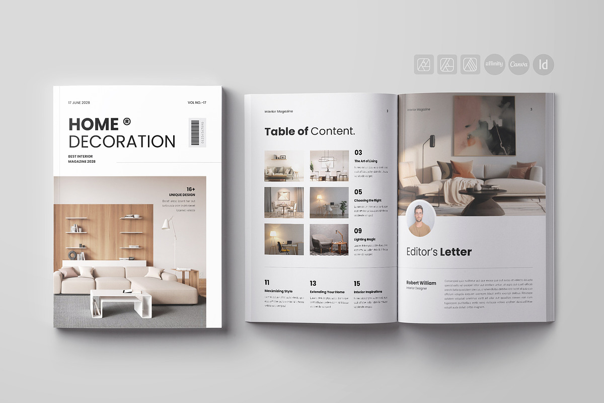 Interior Design Magazine Template, a Magazine Template by Spark_Creative (Photo 1 of 12)