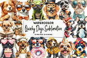 Quirky Dogs Sublimation Clipart, an Illustration by DreamArtGraphic (Thumbnail 1 of 5)